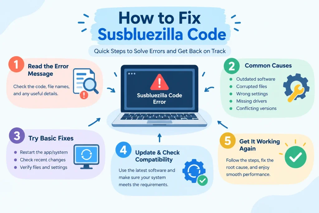 Susbluezilla Code Troubleshooting